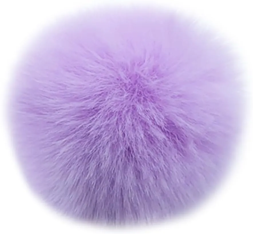 16pcs DIY Pom Pom Keychain Faux Rabbit Fur Ball Key Ring for hat Phone Tag, Handbag Charm