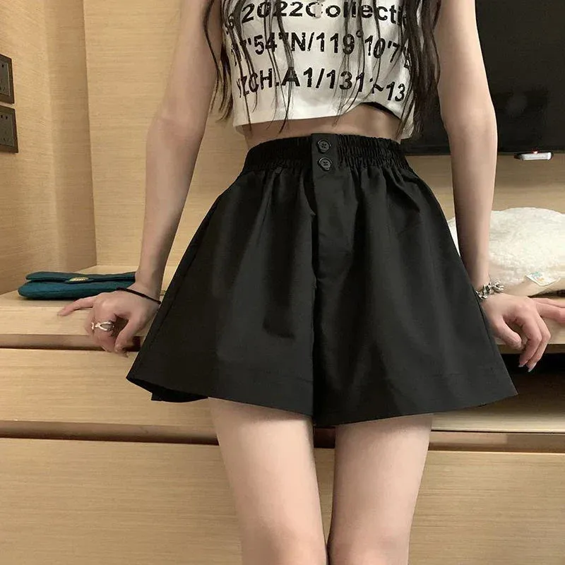 All Casual High Match Leg New Loose Waist Streetwear Wide Short