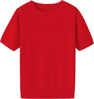 Betusline Women's Pullover Sweaters Soft TopsShort Sleeves Sweaters.