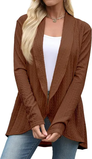 Cardigan for Women Long Sleeve Sweaters Casual Lightweight Knit Open Front Fall Fashion Outfits