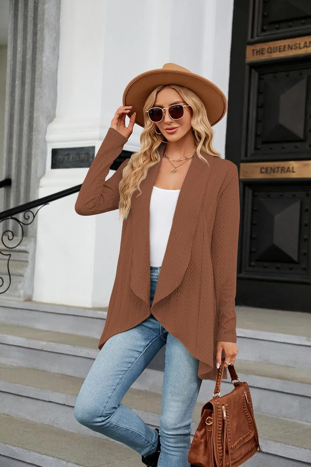Cardigan for Women Long Sleeve Sweaters Casual Lightweight Knit Open Front Fall Fashion Outfits