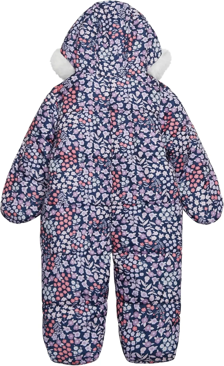 Carter's baby-girls Puffer Pram Suit  Faux Fur Trim Hooded One-piece With Cozy Insulation