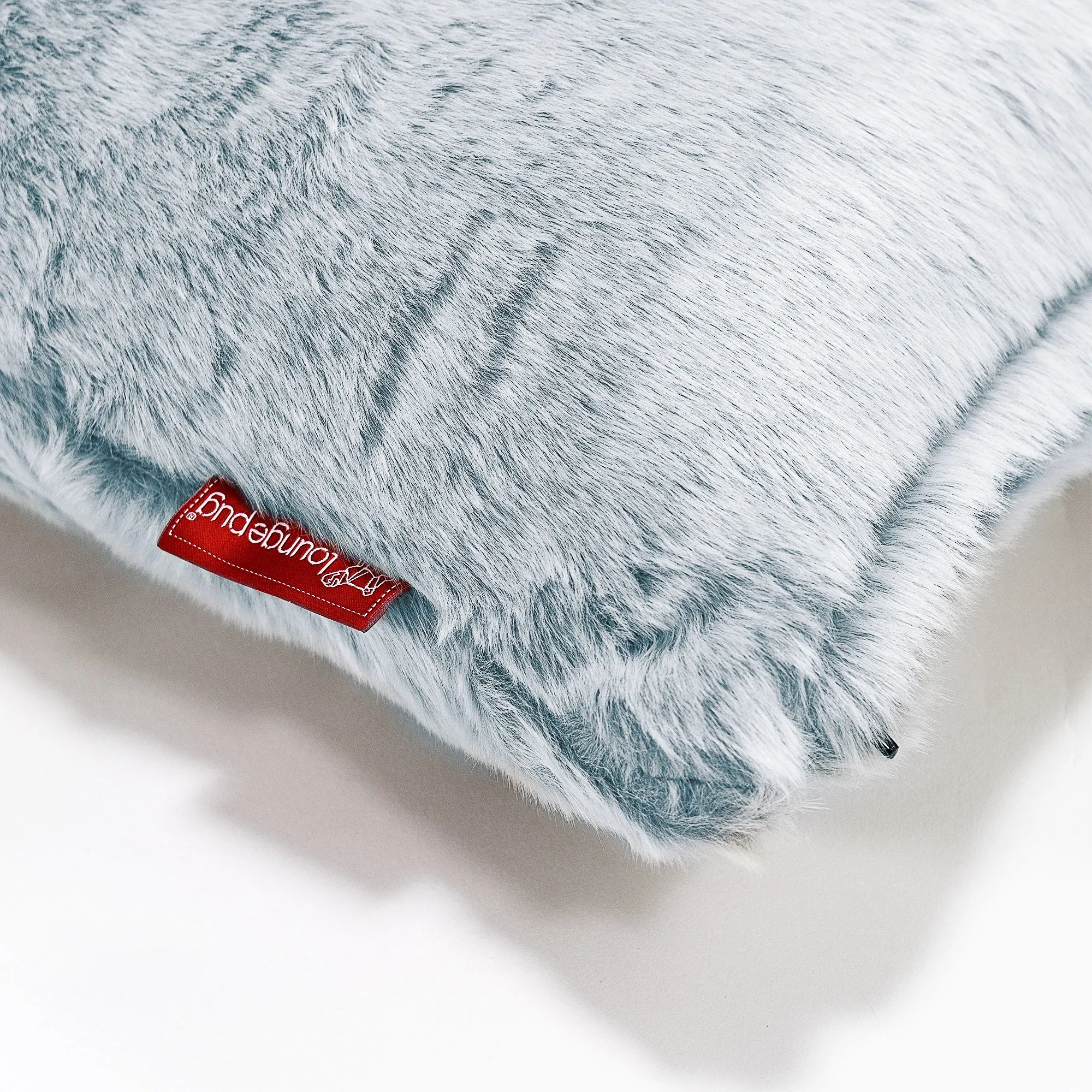 Decorative Cushion Cover 47 x 47cm - Fluffy Faux Fur Rabbit Dusty Blue