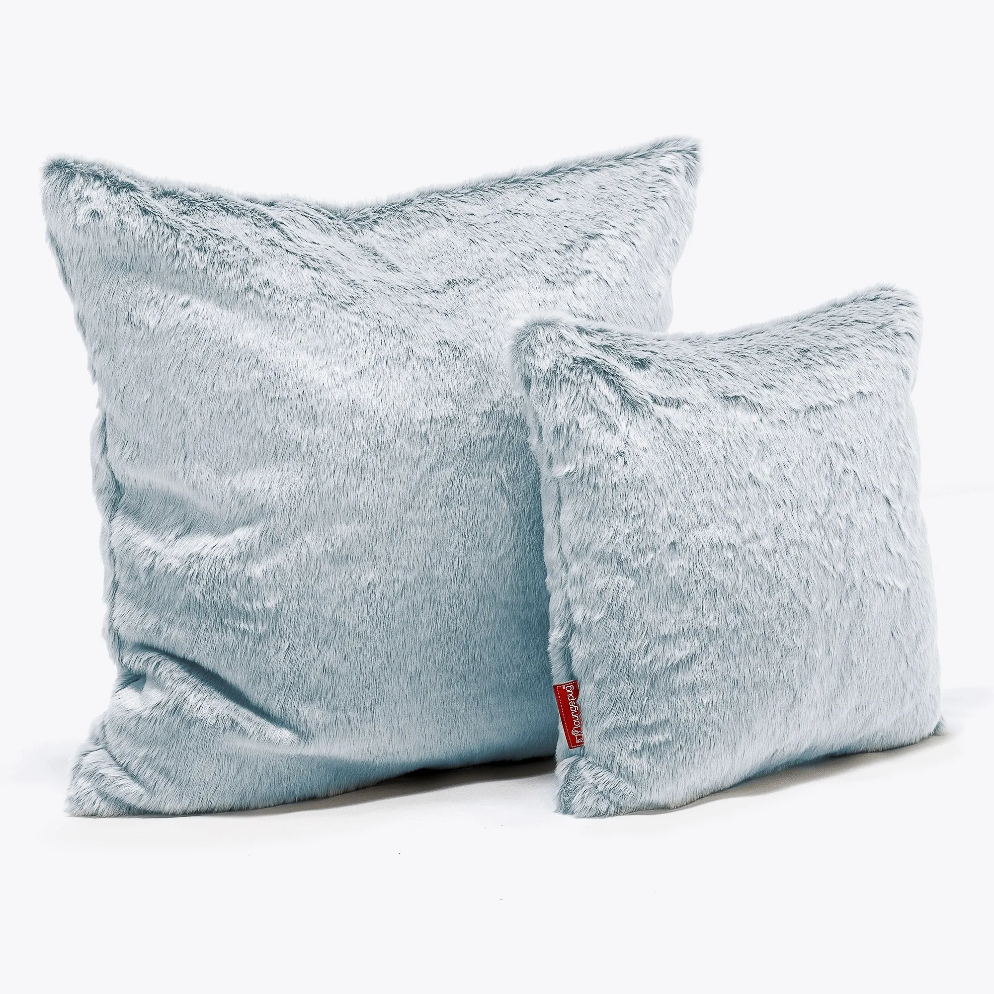 Decorative Cushion Cover 47 x 47cm - Fluffy Faux Fur Rabbit Dusty Blue
