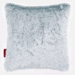Decorative Cushion Cover 47 x 47cm - Fluffy Faux Fur Rabbit Dusty Blue