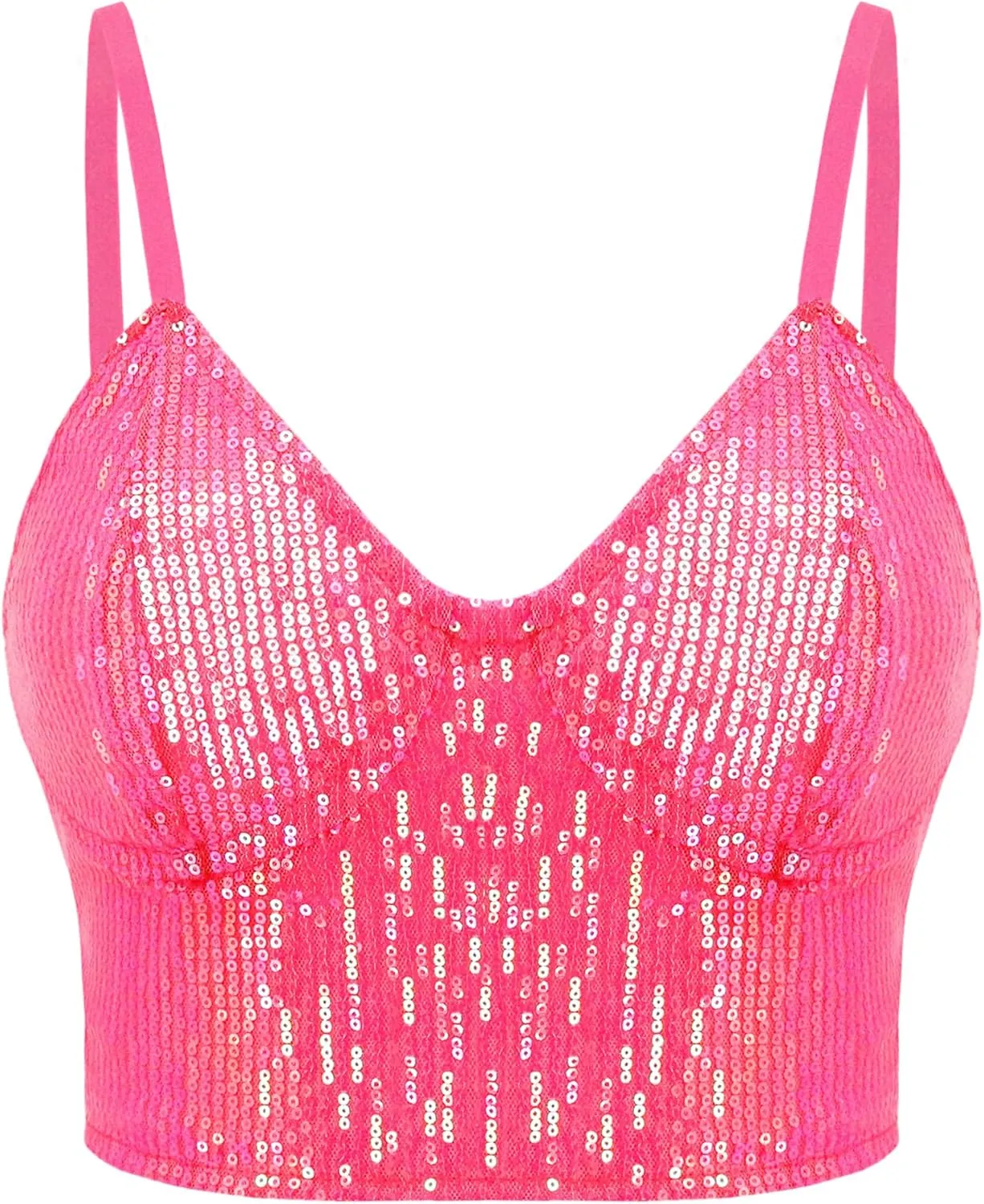 Erinaco Women's Rhinestone Diamond Tank Top Color Beaded Sling Tube Top Bustier Vest Crop Top Sexy Corset Bra Summer