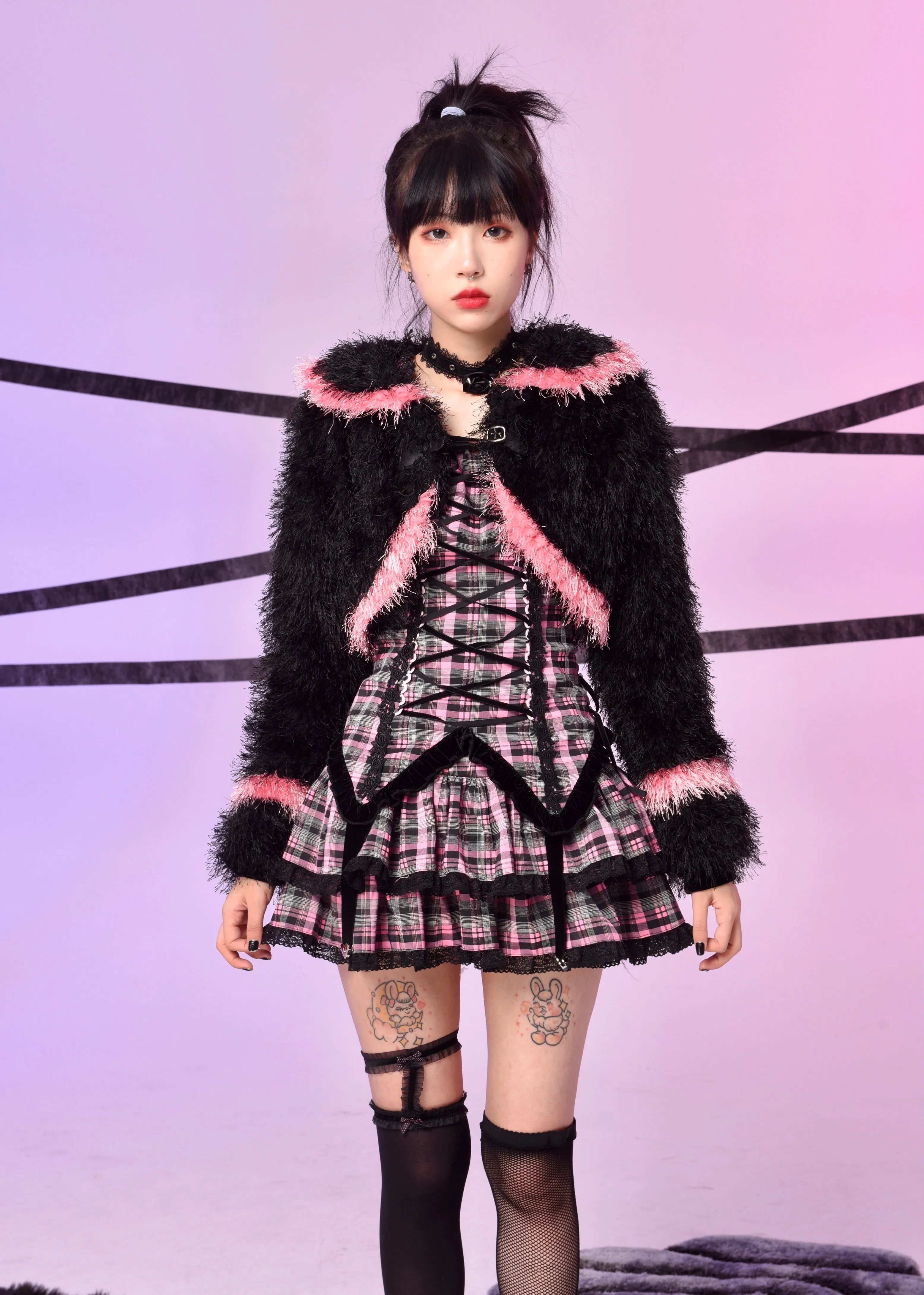 [Evil Tooth] Evil Flowery Girl Punk Dress Set