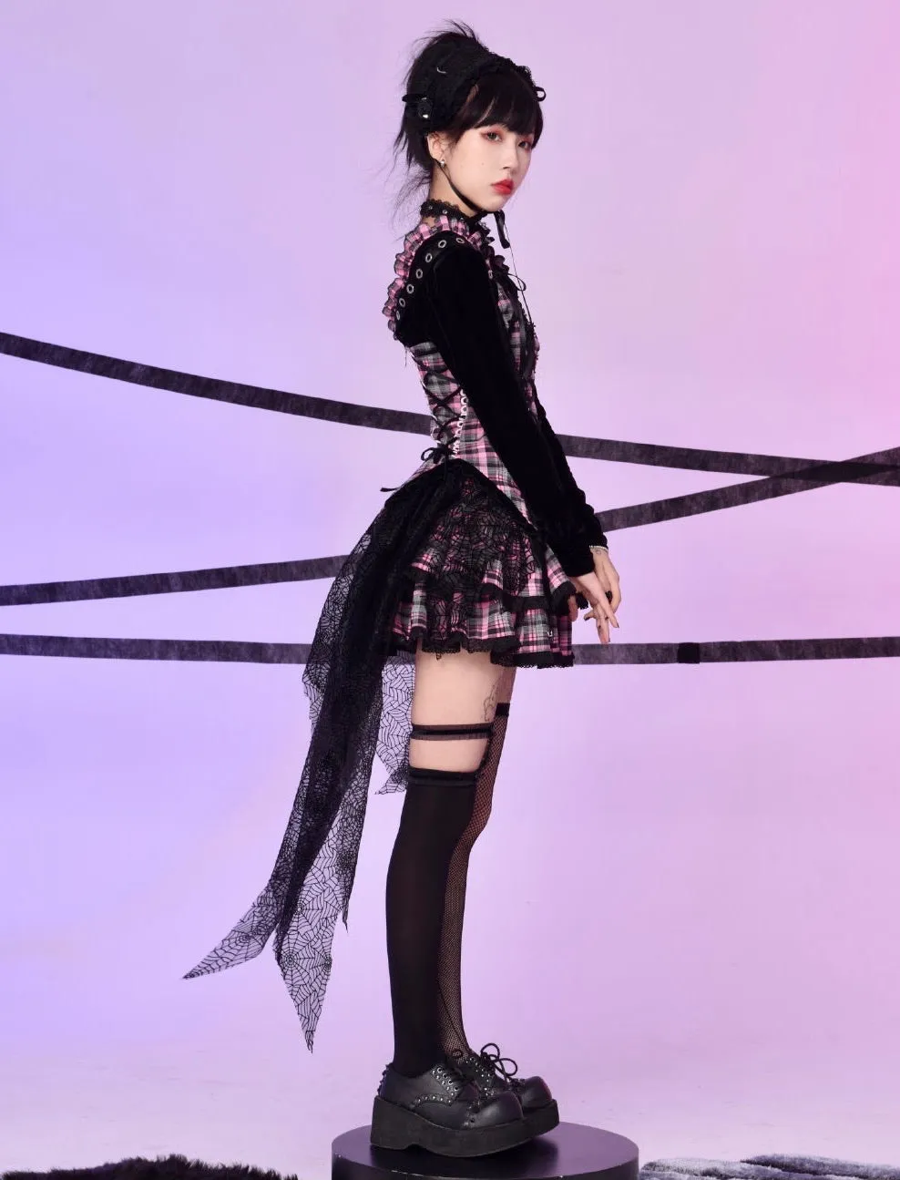 [Evil Tooth] Evil Flowery Girl Punk Dress Set
