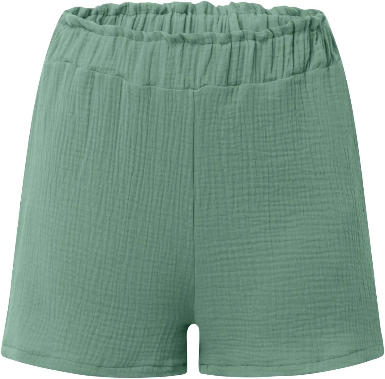 High Waisted Slacks Shorts for Women Elastic Waist with Pockets Casual Beach Vacation Shorts Loose Fitting