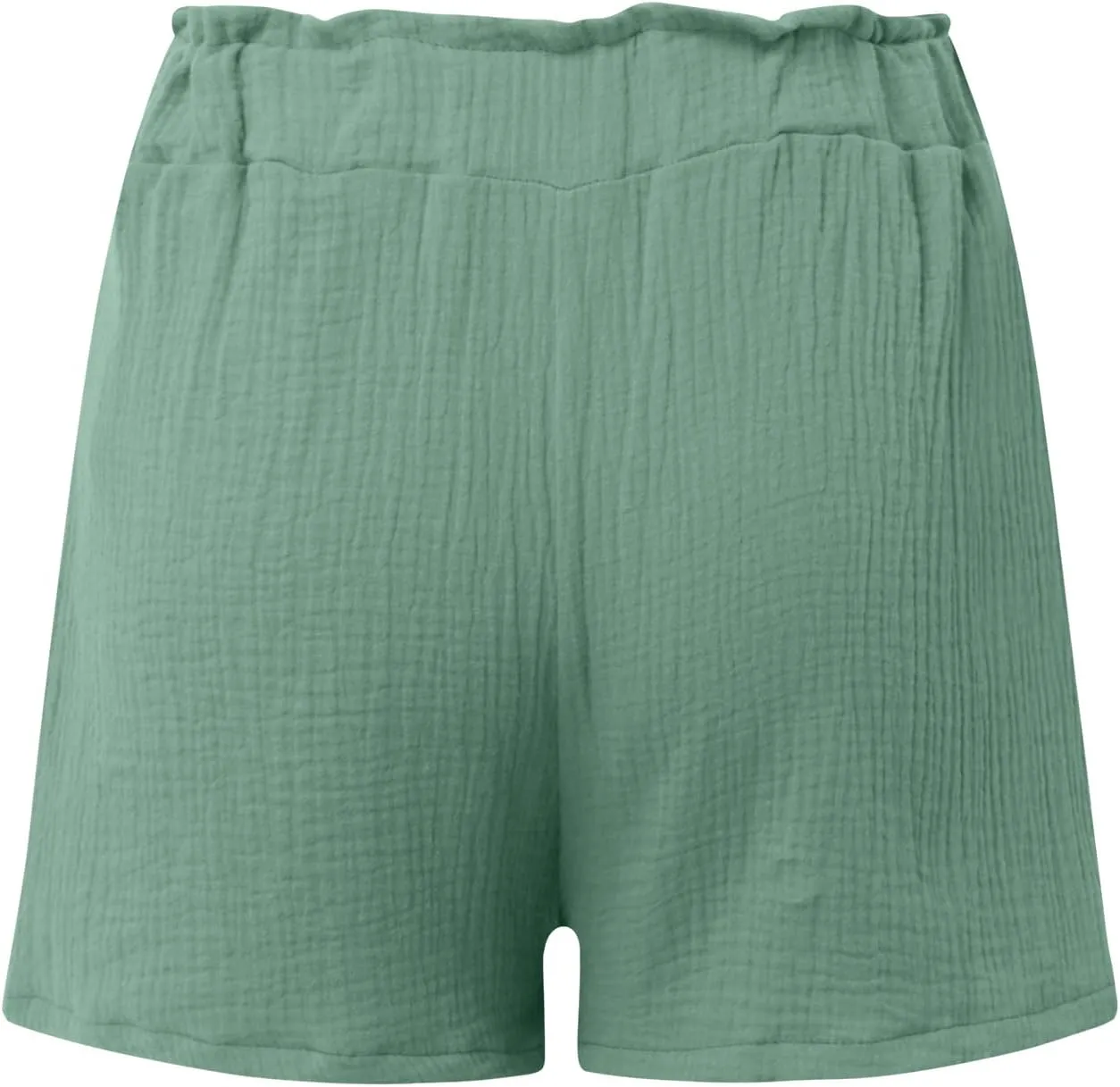 High Waisted Slacks Shorts for Women Elastic Waist with Pockets Casual Beach Vacation Shorts Loose Fitting