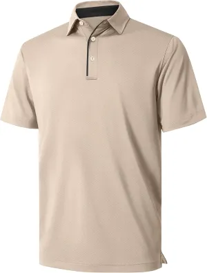 NIASHOT Mens Polo Shirt Short Sleeve Golf Sports Casual Tee