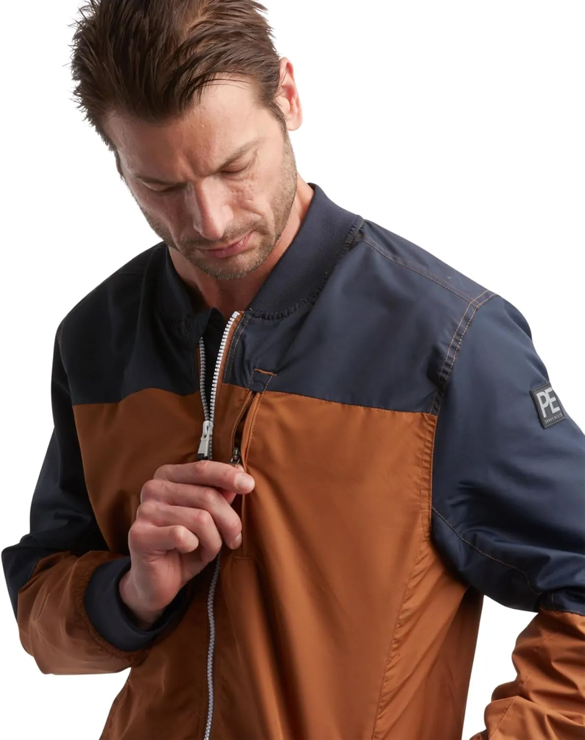 Perry Ellis Men's Jacket - Lightweight Windbreaker - Zip Spring Golf Jacket - Water Resistant Bomber Jacket for Men (S-XXL)