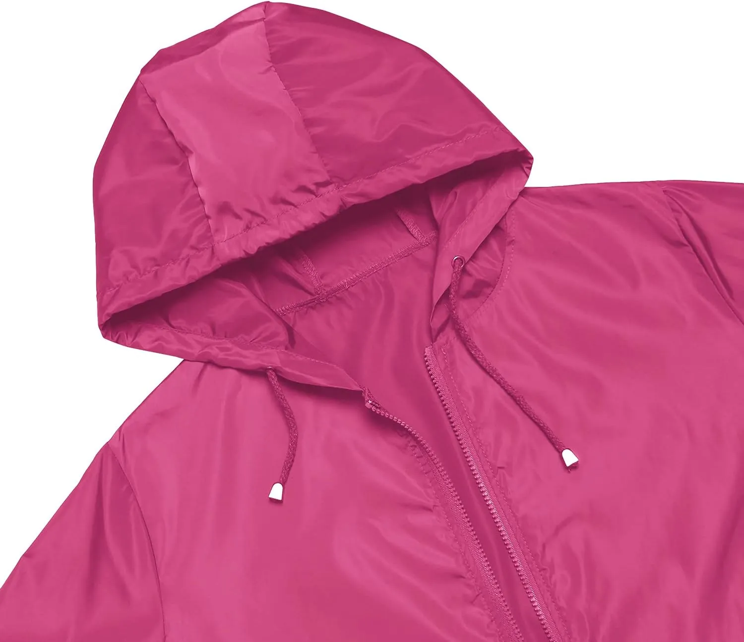 PESION Women's Waterproof Raincoat Lightweight Rain Jacket Hooded Windbreaker with Pocket for Outdoor