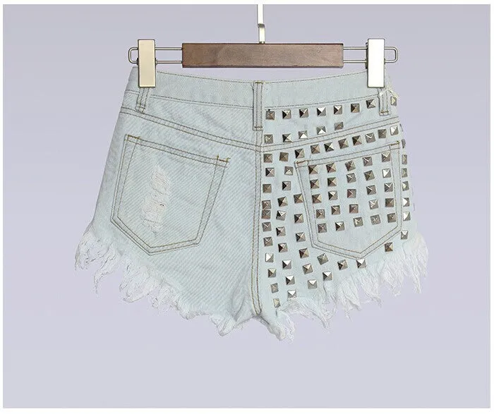 Stud Out Denim Shorts