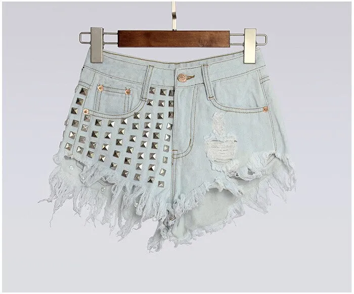 Stud Out Denim Shorts
