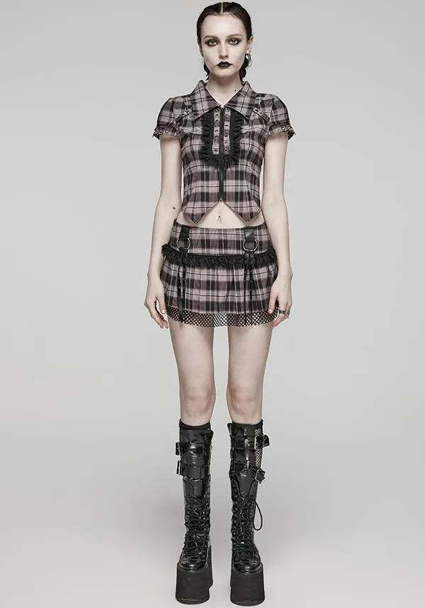 Uriah Tartan [Baby Pink/Black] | SHIRT