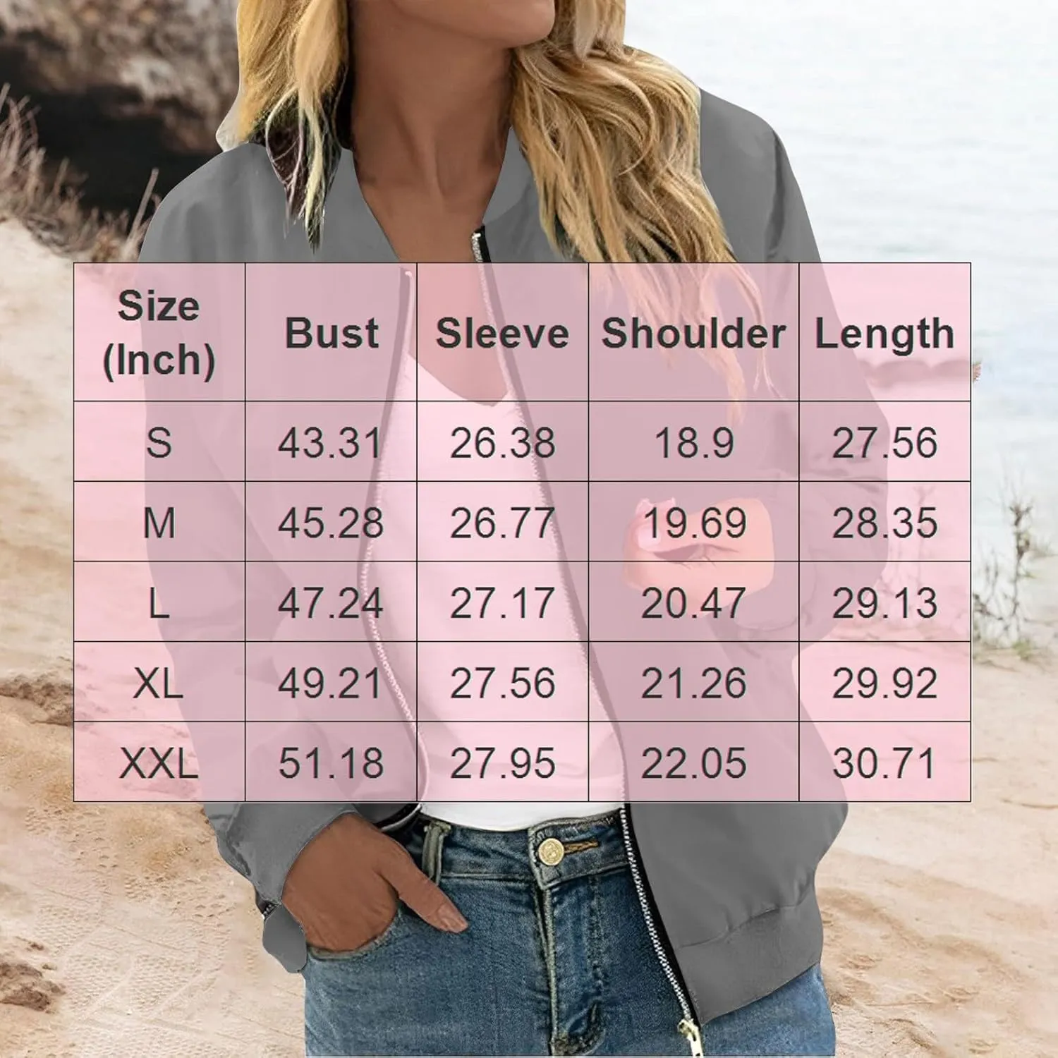 Women's Casual Crop Bomber Jackets Zip Up Long Sleeve Coat Lightweight Windbreaker Fall Baseball Coats Outwear