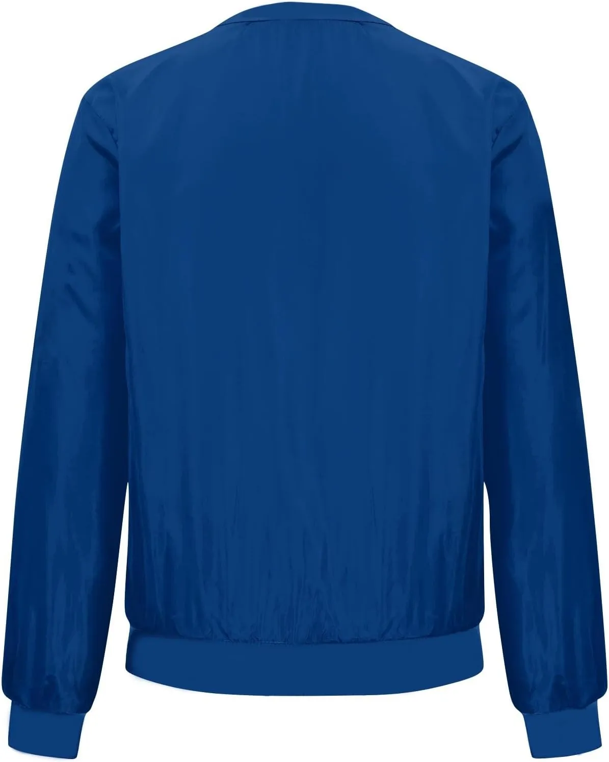 Women's Casual Crop Bomber Jackets Zip Up Long Sleeve Coat Lightweight Windbreaker Fall Baseball Coats Outwear