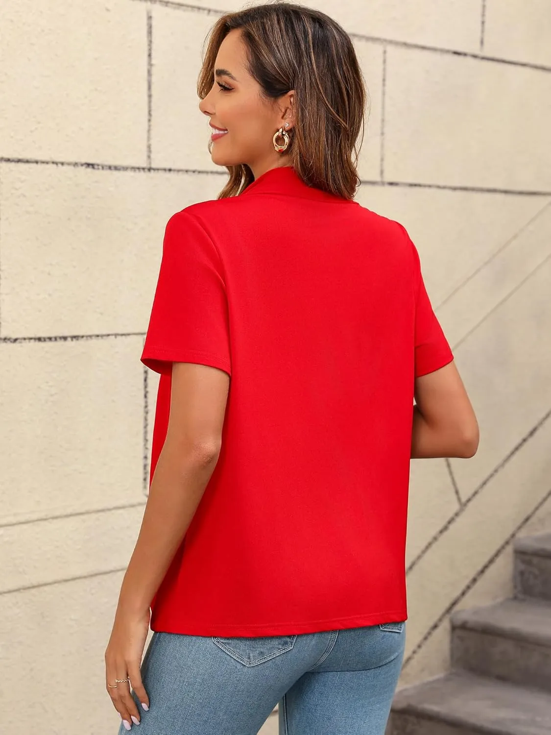 Women's Lightweight Open Front Cardigans Short Sleeve Casual Soft Summer Cardigan with Pockets S-2XL