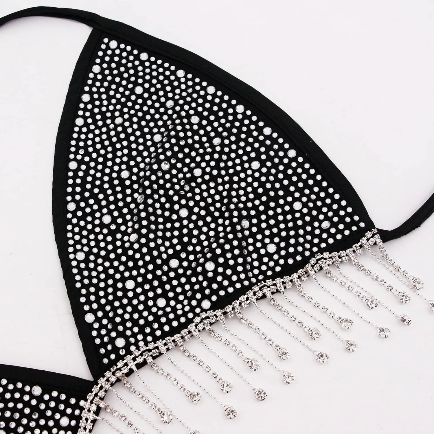 Womens Sexy Sequin Crop Top V Neck Bandage Tank Top Bustier Cami Dance Bra Top for Club Rave